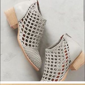 Jeffrey Campbell basket weave booties